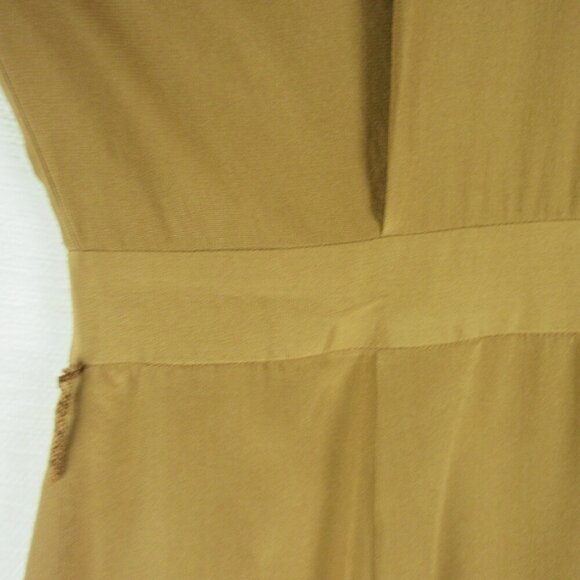 Ellen Tracy Vintage Silk Dress Size 14 Camel - Picture 3 of 14